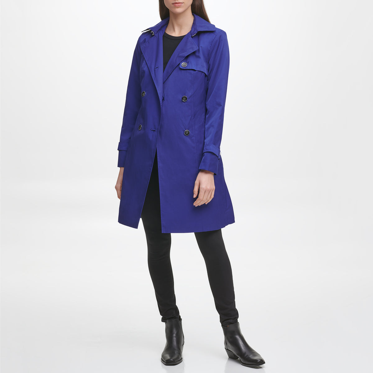 Cobalt blue trench discount coat