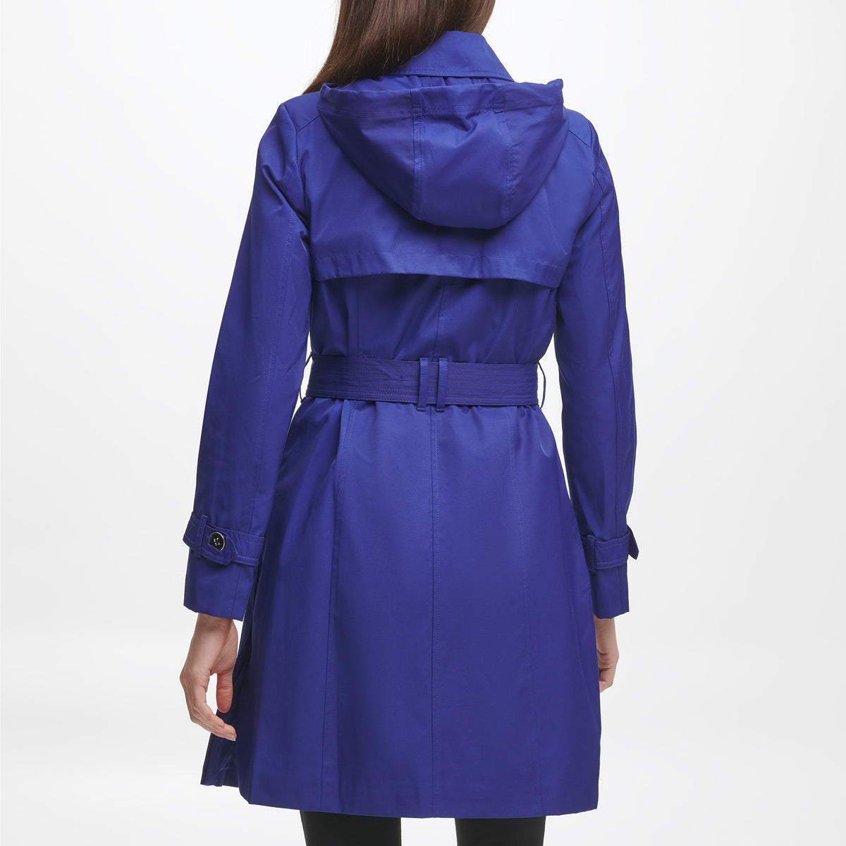 Hooded Trench Coat- Cobalt Blue | Janan Boutique