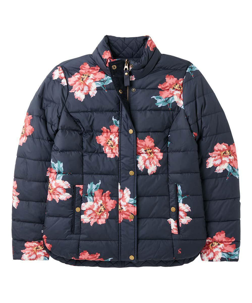 Joules floral padded on sale jacket