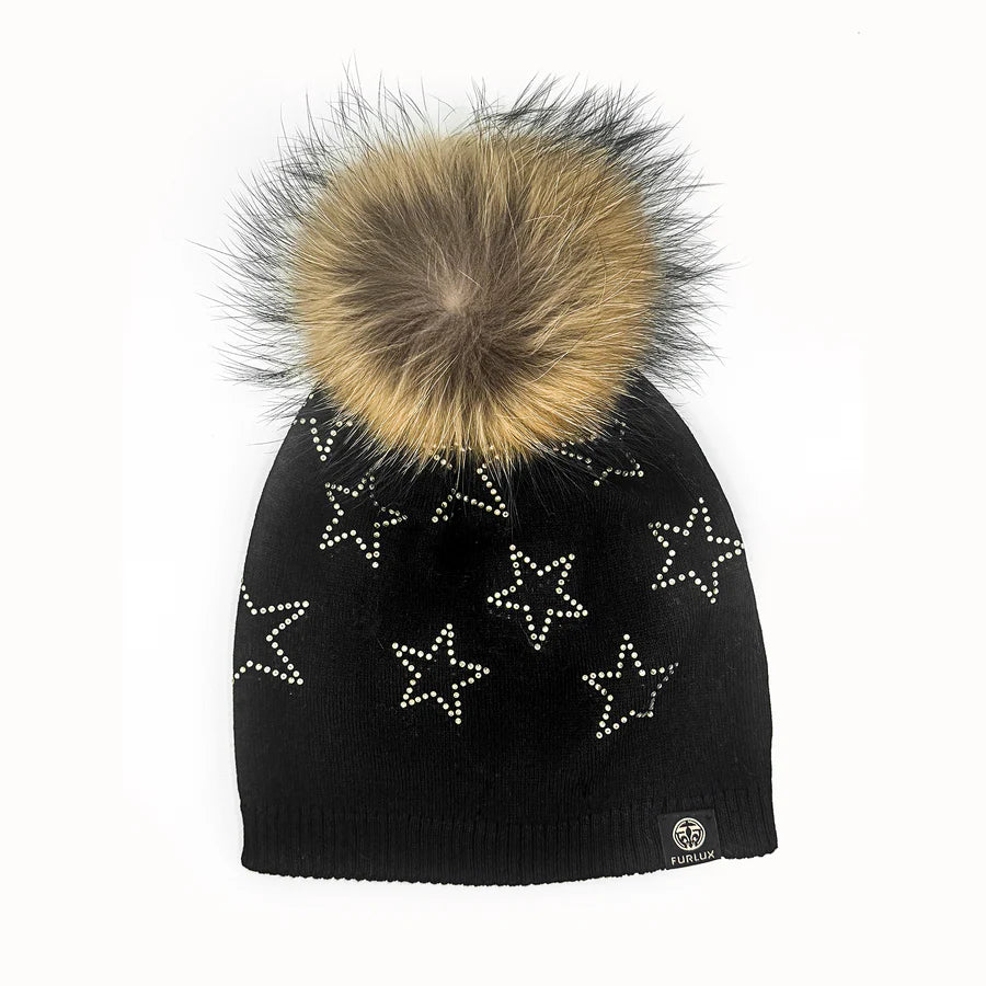 Pom Pom Toque-Black