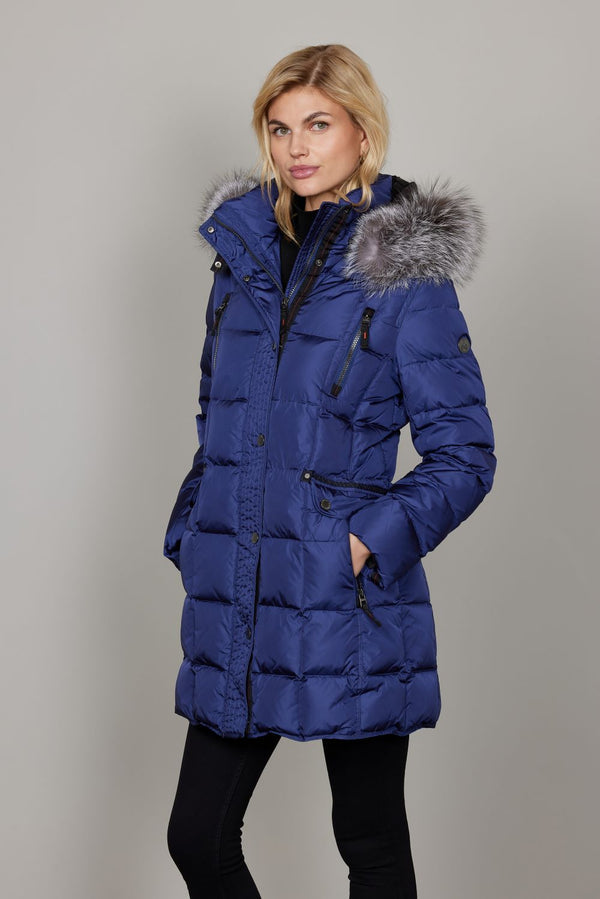 Mary- Midnight blue with silver fox