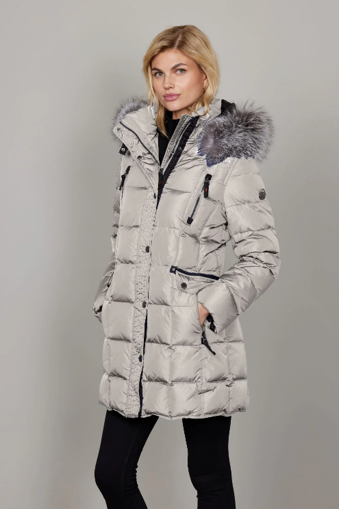 Mary- Off white with silver fox