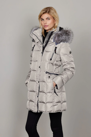 Mary- Off white with silver fox