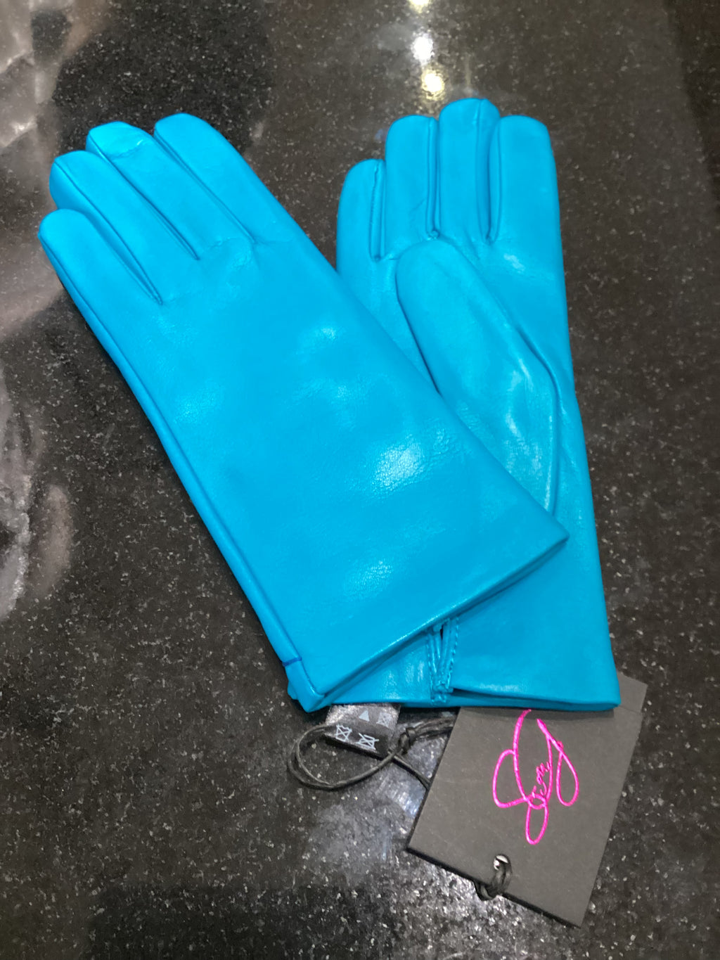 Sofia Gants leather glove- Turquoise