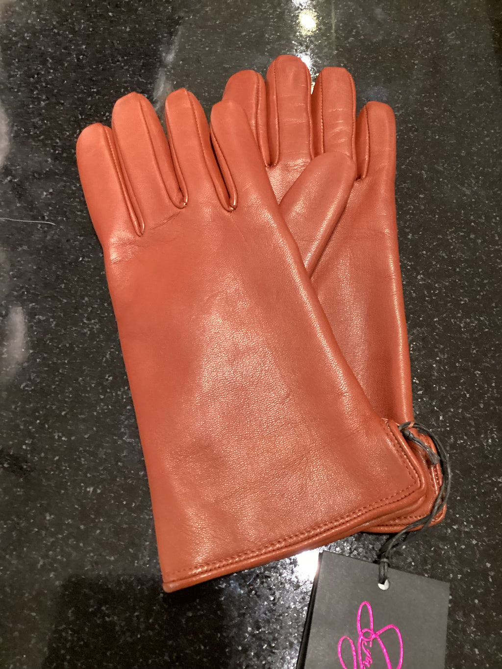 Sofia Gants leather glove-Chesnut