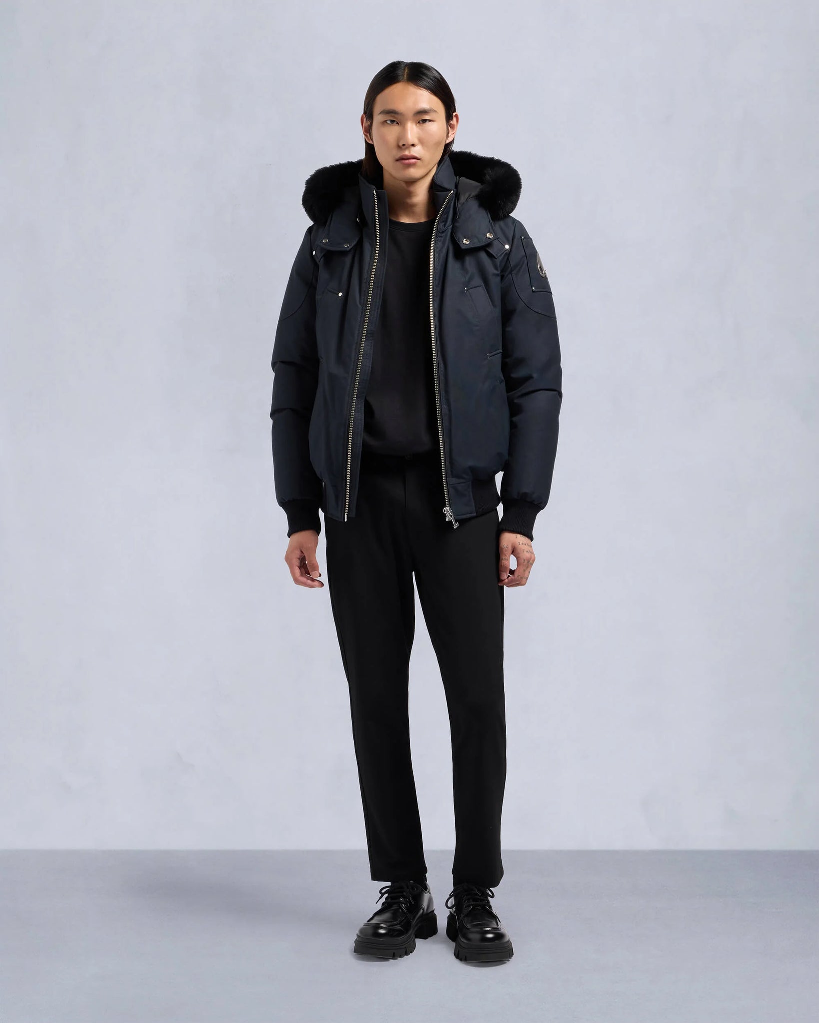 BALLISTIC BOMBER with natural fox fur