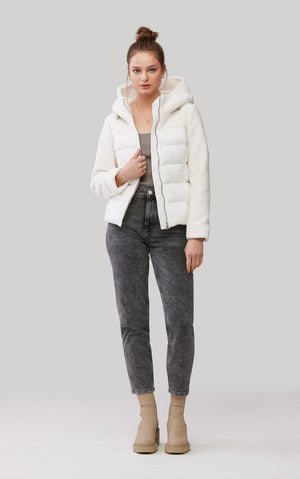 LILIANE  slim-fit jacket- Ivory