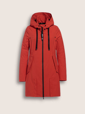 RAINCOAT WITH DETACHABLE HOOD - DARK MANDARIN