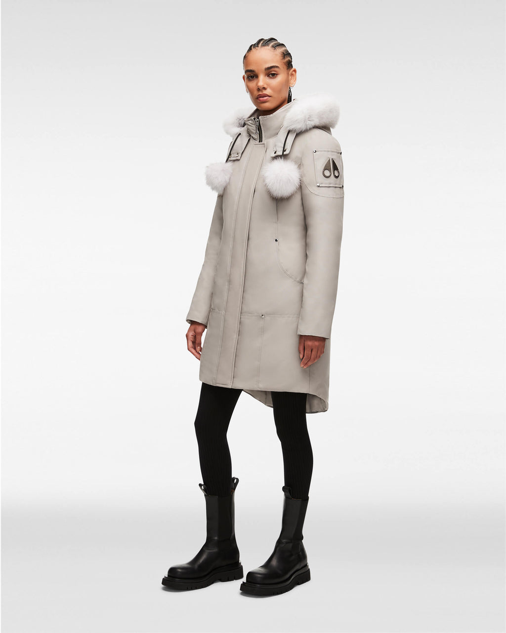 Original Stirling Parka - Storm Gray w Nat Fur