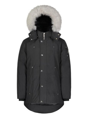 UNISEX PARKA BLACK W NATURAL FUR