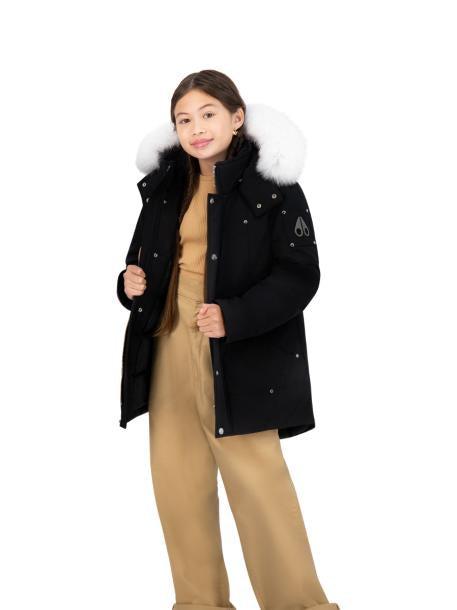 UNISEX PARKA BLACK W NATURAL FUR